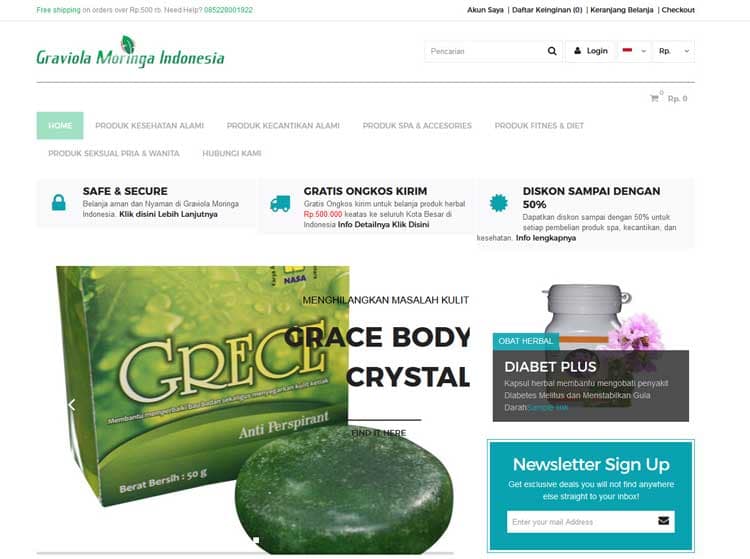 Website Toko Herbal Jogja